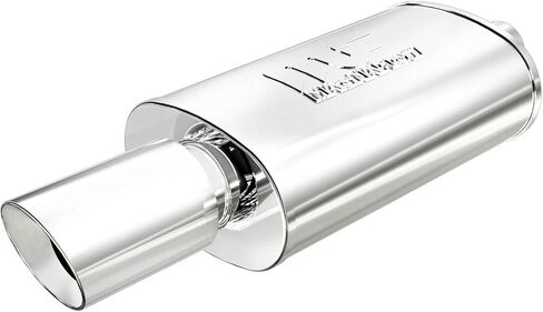 MagnaFlow Performance Exhaust Muffler 14815: 2.25"/3.125" Inlet/Outlet, 5x8x14" Oval, Stainless Steel, Brushed Finish in Saudi Arabia
