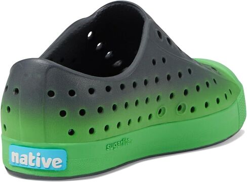 Native Shoes Kids Jefferson Sugarlite Ombre (Big Kid) - Perforated EVA Upper - Round Toe - Slip-on Style Gravity Grey/Grasshopper Green/Gravity Grasshopper Ombre 2 Little Kid M in Saudi Arabia
