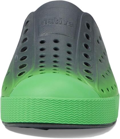 Native Shoes Kids Jefferson Sugarlite Ombre (Big Kid) - Perforated EVA Upper - Round Toe - Slip-on Style Gravity Grey/Grasshopper Green/Gravity Grasshopper Ombre 2 Little Kid M in Saudi Arabia