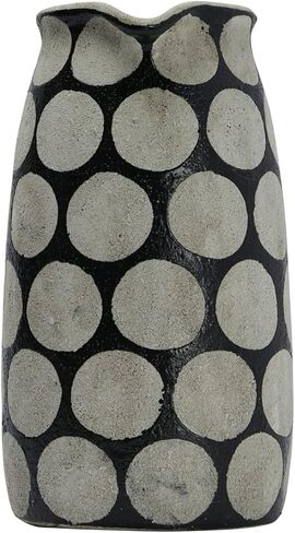 Creative Co-Op Decorative Terracotta Wax Relief Dots, Black and Natural Pitcher in Saudi Arabia