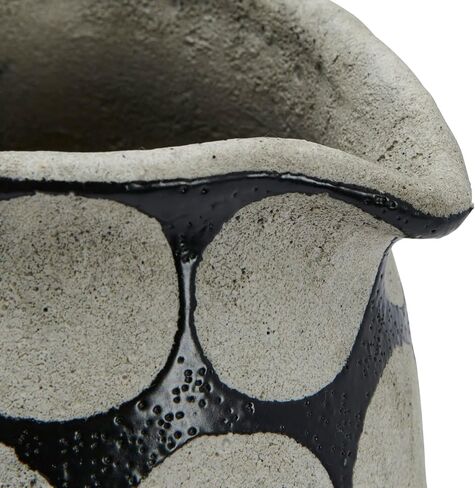 Creative Co-Op Decorative Terracotta Wax Relief Dots, Black and Natural Pitcher in Saudi Arabia