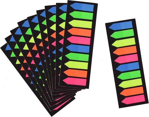 Morepack 2000 Count Neon Color Tape Flag, Page Markers,Index Tab Flags,Sticker Note, Fluorescent,10Pack,2000 Pages Count (Type 3) in Saudi Arabia