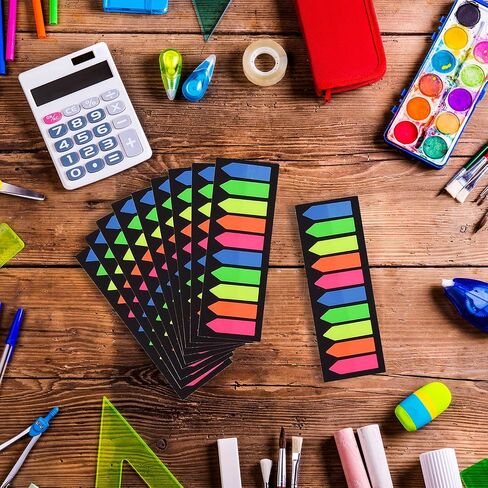 Morepack 2000 Count Neon Color Tape Flag, Page Markers,Index Tab Flags,Sticker Note, Fluorescent,10Pack,2000 Pages Count (Type 3) in Saudi Arabia