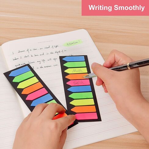 Morepack 2000 Count Neon Color Tape Flag, Page Markers,Index Tab Flags,Sticker Note, Fluorescent,10Pack,2000 Pages Count (Type 3) in Saudi Arabia