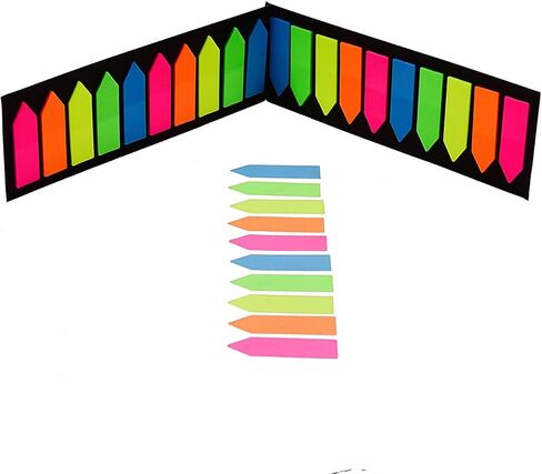 Morepack 2000 Count Neon Color Tape Flag, Page Markers,Index Tab Flags,Sticker Note, Fluorescent,10Pack,2000 Pages Count (Type 3) in Saudi Arabia