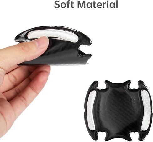 Car Door Handle Protector Handle Cup Protector Stickers and Decals for Cars Scratch Protector Exterior Car Accessories Red in Saudi Arabia