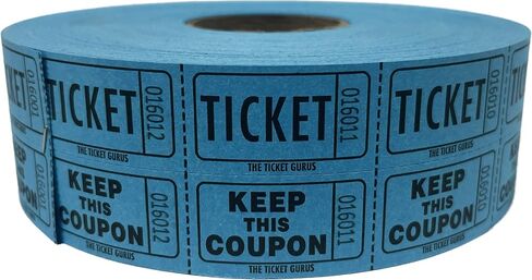 The Ticket Gurus-Raffle Tickets - (4 Rolls of 2000 Double Tickets) 8,000 Total 50/50 Raffle Tickets (Vertical (1x1.75)) in Saudi Arabia