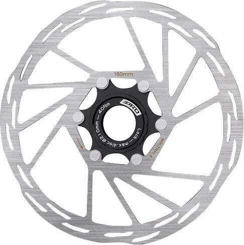 BUCKLOS IIIPRO دوار فرامل قرص مركزي للدراجة 140 مم 160 مم 180 مم 203 مم، دراجة الطريق الجبلية MTB من الفولاذ المقاوم للصدأ بقفل مركزي دوارات فرامل للدراجة الإلكترونية/BMX (أسود) in Kuwait
