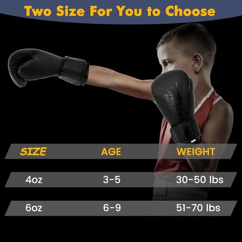 Kids Boxing Glove 4oz 6oz, Youth, Boys and Girls Training Sparring Gloves for Punching Bag, Kickboxing, Muay Thai, MMA, Gift for Children in Saudi Arabia
