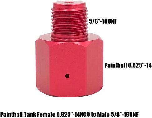 Paintball Co2 Cylinder Tank Canister Regulator Adapter Convert Female G1/2 to Male G5/8 Thread in Saudi Arabia