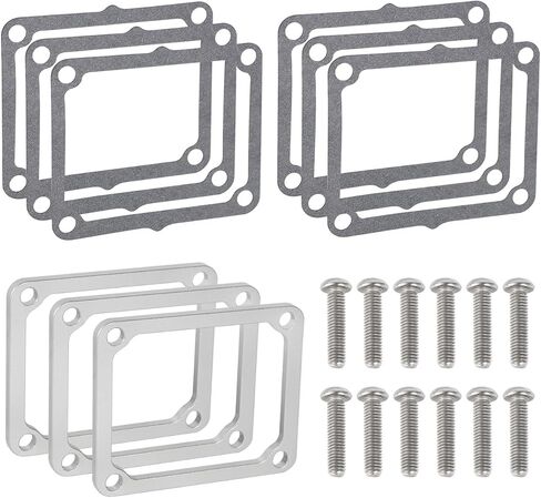 For Yamaha Snowmobile Venture 600 700 1997-2006 Performance Reed Spacer Kit Spacer Gasket Aluminum Alloy Complete With 3 Spacers + 6 Reed Cage Gaskets + 12 Bolts (Total 21 PCS） in Saudi Arabia