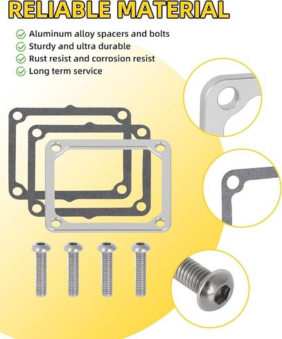 For Yamaha Snowmobile Venture 600 700 1997-2006 Performance Reed Spacer Kit Spacer Gasket Aluminum Alloy Complete With 3 Spacers + 6 Reed Cage Gaskets + 12 Bolts (Total 21 PCS） in Saudi Arabia