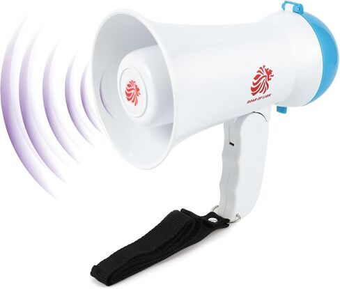 مكبر صوت صغير من Roar of Lion Bullhorn مع صفارة إنذار وتحكم في مستوى الصوت للأطفال - مقاوم للماء بقدرة 5 وات وأداء موثوق ومتسق، أقصى مدى 109 ياردة in Kuwait