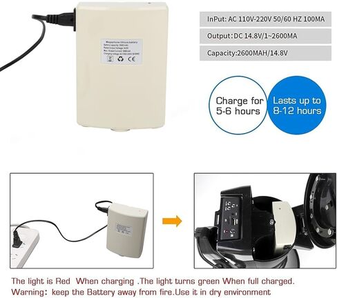 Heavy Duty 75W Professional Megaphone Bullhorn Speaker with Built-in Microphone-Rechargeable Battery&Portable Strap-Siren -USB/SD/AUX Input-Ideal for Football, Baseball,Coaches in Kuwait