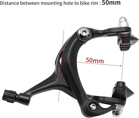 Front/Rear Bicycle Caliper Brake Kit Side Pull Bike Brake Caliper Kit Bicycle Brake Lever Brake Housing Brake Cable with Cord Compatible with Road Bike (Black) in Saudi Arabia