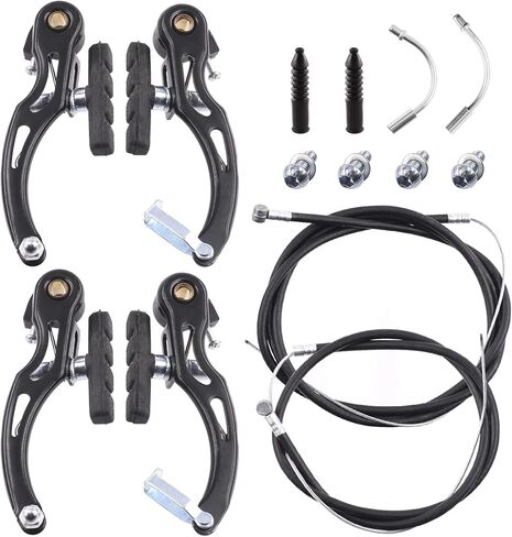 مجموعة فرامل الدراجة المكونة من 10 قطع من Keadic تتضمن فرجار فرامل على شكل حرف V، ورافعة فرامل مقود من سبائك الألومنيوم مقاس 22 مم، وكابلات خط فرامل أمامية وخلفية لركوب الدراجات على الطرق الجبلية MTB in Kuwait