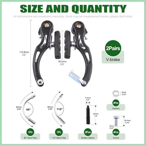 مجموعة فرامل الدراجة المكونة من 10 قطع من Keadic تتضمن فرجار فرامل على شكل حرف V، ورافعة فرامل مقود من سبائك الألومنيوم مقاس 22 مم، وكابلات خط فرامل أمامية وخلفية لركوب الدراجات على الطرق الجبلية MTB in Kuwait