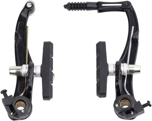 مجموعة فرامل الدراجة، مجموعة فرامل على شكل حرف V سوداء أمامية وخلفية للدراجة باللون الأسود، تتضمن رافعة فرجار الفرامل ومجموعة مبيت كابل الفرامل in Kuwait