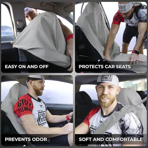 UltraSport Front Seat Cover - Waterproof Car Seat Cover, Waterproof Seat Covers for Cars, Driver Seat Cover, Car Seat Towel Cover After Gym, Waterproof Car Seat Protector - Black in Saudi Arabia