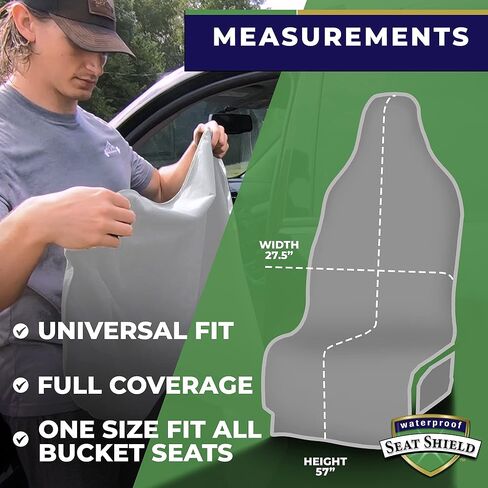 UltraSport Front Seat Cover - Waterproof Car Seat Cover, Waterproof Seat Covers for Cars, Driver Seat Cover, Car Seat Towel Cover After Gym, Waterproof Car Seat Protector - Black in Saudi Arabia