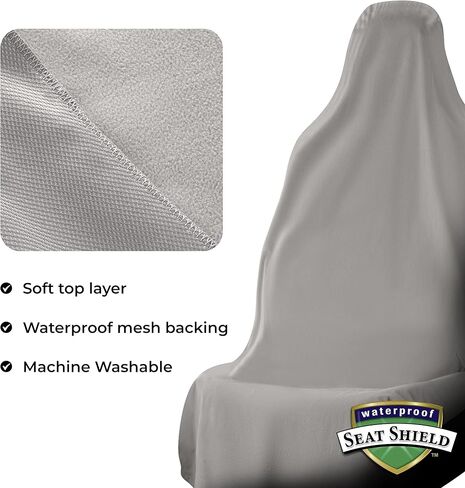 UltraSport Front Seat Cover - Waterproof Car Seat Cover, Waterproof Seat Covers for Cars, Driver Seat Cover, Car Seat Towel Cover After Gym, Waterproof Car Seat Protector - Black in Saudi Arabia