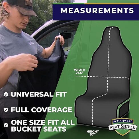 UltraSport Front Seat Cover - Waterproof Car Seat Cover, Waterproof Seat Covers for Cars, Driver Seat Cover, Car Seat Towel Cover After Gym, Waterproof Car Seat Protector - Black in Saudi Arabia