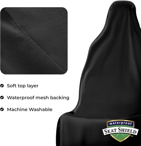 UltraSport Front Seat Cover - Waterproof Car Seat Cover, Waterproof Seat Covers for Cars, Driver Seat Cover, Car Seat Towel Cover After Gym, Waterproof Car Seat Protector - Black in Saudi Arabia