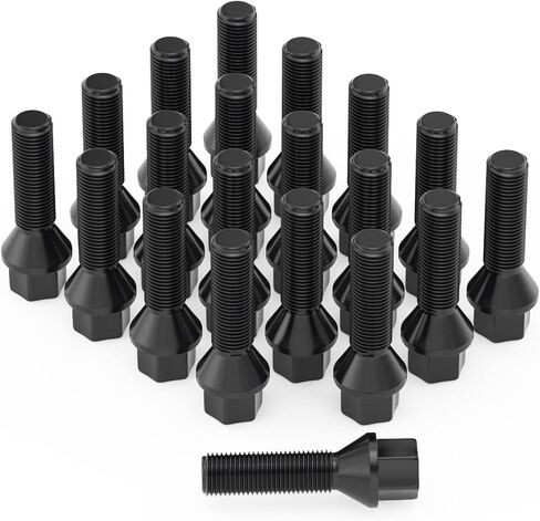 12x1.5 Extended Lug Bolts, 20PCS M12x1.5 Wheel Bolts Conical Seat 40mm Shank for BMW 128i 135i 318i 320i 325i 328i 335i M3 525i 528i 530i 535i M5 545i 550i M5 Z3 Z4 E36 E46 E60 E90 E92 E93 E24 E24 E63 in Kuwait