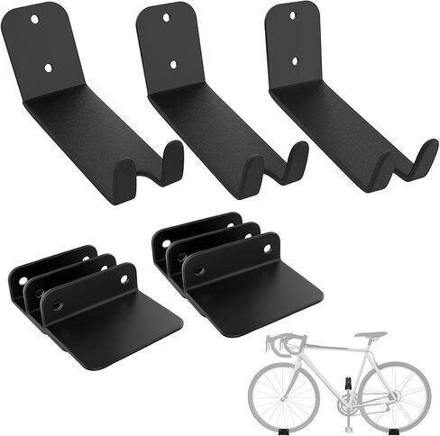 2 Pack Bike Pedal Hanger Wall Mount, Heavy Duty Horizontal Bike Rack for Garage Wall, Bike Display Stand for Home Holds Up to 70LBS in Saudi Arabia
