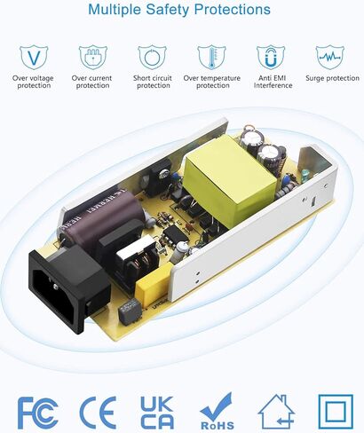 ALITOVE DC 24V Power Supply 24 Volt 1.5A 36W AC Adapter 100-240V AC to DC 24V Power Adapter with 5.5x2.5mm Tip 24Vdc 1.2A 1A AC/DC Converter for Massage Gun Razor Essential Oil Diffuser LED Strip in Kuwait