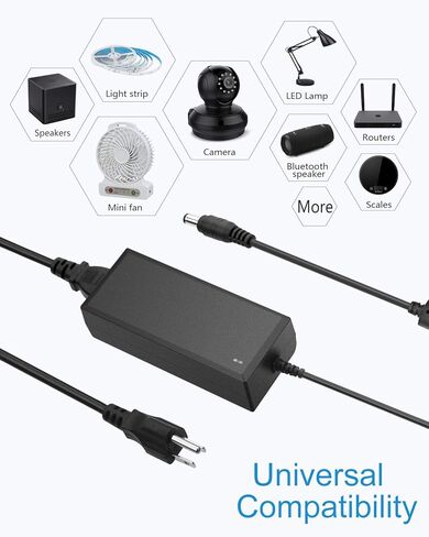 ALITOVE DC 24V Power Supply 24 Volt 1.5A 36W AC Adapter 100-240V AC to DC 24V Power Adapter with 5.5x2.5mm Tip 24Vdc 1.2A 1A AC/DC Converter for Massage Gun Razor Essential Oil Diffuser LED Strip in Kuwait