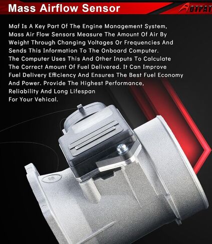 Mass Air Flow Sensor Meter [4-Pins] Compatible for:-Ford Ranger 1992 1993 1994 1995, Aerostar 1993-1995 & Mazda B3000 1994-1994, V6 3.0L, Replace# F37F12B579D, F27F12B579BB in Saudi Arabia