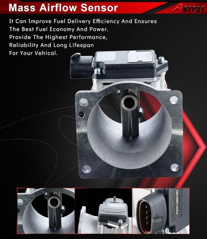 Mass Air Flow Sensor Meter [4-Pins] Compatible for:-Ford Ranger 1992 1993 1994 1995, Aerostar 1993-1995 & Mazda B3000 1994-1994, V6 3.0L, Replace# F37F12B579D, F27F12B579BB in Saudi Arabia
