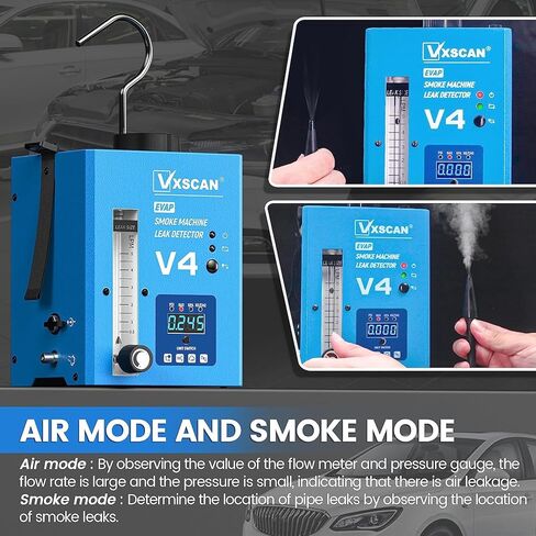 جهاز دخان EVAP للسيارات، جهاز اختبار كشف تسرب الفراغ التشخيصي، كاشف تسرب أنبوب الوقود ثنائي الوضع مع مقياس الضغط ومقياس تدفق الهواء للدراجات النارية/السيارة/الشاحنة/القارب in Kuwait