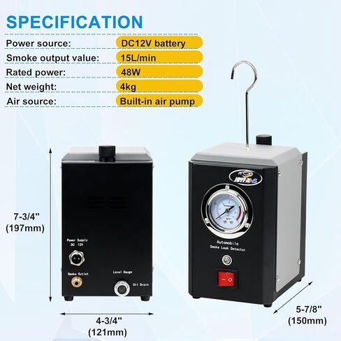 مجموعة جهاز اختبار تسرب آلة الدخان EVAP من JoyFans 12 فولت، مجموعة أدوات كشف تسرب وقود السيارة التلقائي لاختبار تسرب نظام الغلق على السيارات والدراجات النارية والشاحنات ATV والمركبات الثلجية in Kuwait