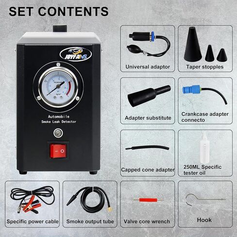 مجموعة جهاز اختبار تسرب آلة الدخان EVAP من JoyFans 12 فولت، مجموعة أدوات كشف تسرب وقود السيارة التلقائي لاختبار تسرب نظام الغلق على السيارات والدراجات النارية والشاحنات ATV والمركبات الثلجية in Kuwait