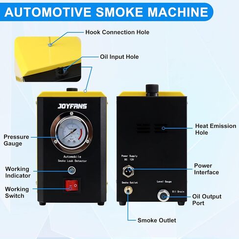 JoyFans 12V Automotive EVAP Smoke Machine Leak Tester Set, Auto Car Fuel Leakage Diagnostic Detector Tool Kit for Sealing System Leaking Test on Car Motorcycle Truck ATV Boat Snowmobile Vehicles in Saudi Arabia