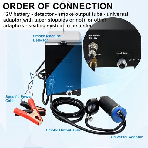 مجموعة جهاز اختبار تسرب آلة الدخان EVAP من JoyFans 12 فولت، مجموعة أدوات كشف تسرب وقود السيارة التلقائي لاختبار تسرب نظام الغلق على السيارات والدراجات النارية والشاحنات ATV والمركبات الثلجية in Kuwait