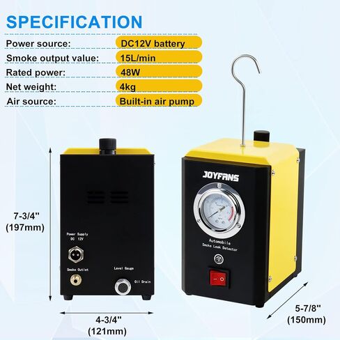 JoyFans 12V Automotive EVAP Smoke Machine Leak Tester Set, Auto Car Fuel Leakage Diagnostic Detector Tool Kit for Sealing System Leaking Test on Car Motorcycle Truck ATV Boat Snowmobile Vehicles in Saudi Arabia