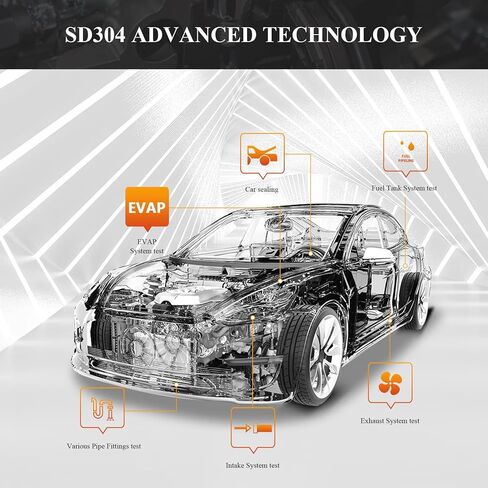أداة كشف تسرب السيارات من Solary، ماكينة دخان السيارة ذات الوضع المزدوج DC12V، جهاز اختبار تسرب EVAP مع مقياس الضغط لجميع المركبات in Kuwait