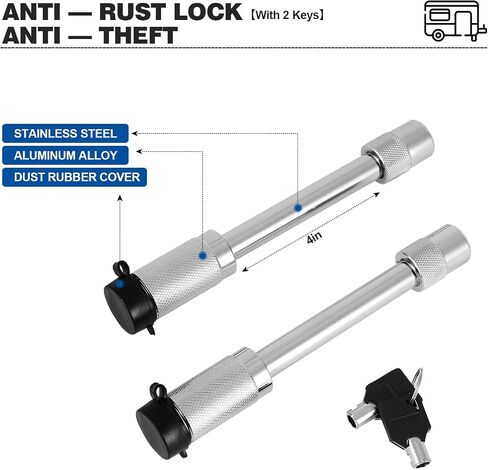 Adjustable Trailer Hitches, 6-Inch Drop/Rise Aluminum Drop Hitch, Dual Ball (2" X 2-5/16"), 12,500 LBS GTW-Tow Hitch for Heavy Duty Truck with Double Locks, Fits 2-Inch Receiver in Saudi Arabia