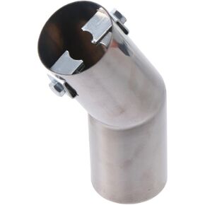 BYOBYO A191 Stainless Steel Chrome Curved Tailpipe Exhaust Tail Muffler Tip Pipe Universal Fits for Car