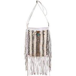 Boho Bag Square L| Real Leather | Fringe Purse | Bohemian Bags