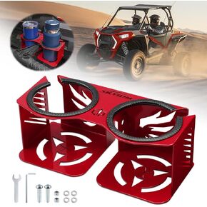Cup Holder for Grab Bar, Passenger Grab Handle Drink Holder, UTV Cup Holder Compatible with Polaris RZR XP 1000/XP Turbo/RZR 800/RZR 900 2008-2023 Fits Large Bottles & Mugs in 18-40 oz, Black
