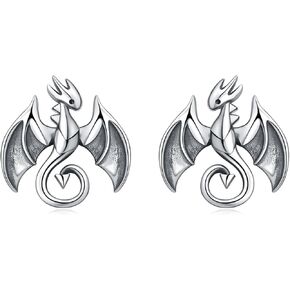 925 Sterling Silver Dragon Earrings Hypoallergenic Dragon Stud Jewelry Gifts for Women