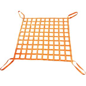 Safety Lifting Net Straps, Flat Nylon Sling Hoisting Net, Loading and Unloading Heavy Objects Mesh Tear Resistance for Construction Rigging Moving Towing Hoisting Work Gear 2*2m 15cm Square