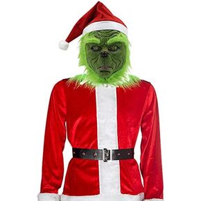 Green Monster mask, Fanny Latex mask for Halloween and Christmas Cosplay.