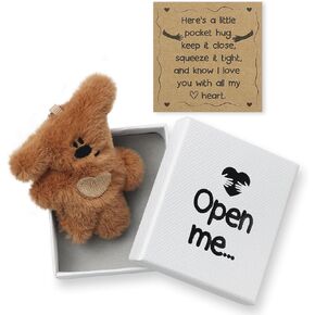 Long distance Gift for Her/Him,I Love You Gift Bear Hug for Boyfriend/Girlfriend,Open me Matchbox Gift for Valentine's Day (Bear)
