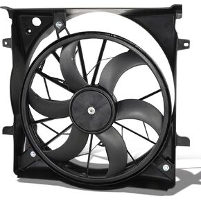 DNA MOTORING Factory Style Radiator Cooling Fan Assembly Compatible with 02-07 Jeep Liberty 3.7L,OEM-RF-0394