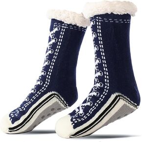 Ultra-Thick Cashmere Slipper Socks for Women, Cashmere Slipper Socks Non Slip Slipper Socks